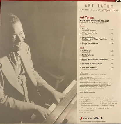 Art Tatum : From Gene Norman's Just Jazz (LP, Album, RE, Bro)