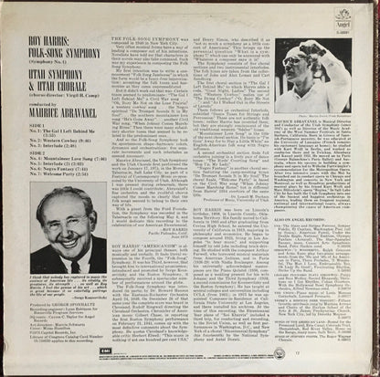Roy Harris, Maurice Abravanel Conducting The Utah Symphony* & Utah Chorale : Folk-Song Symphony (LP, Album, Quad)
