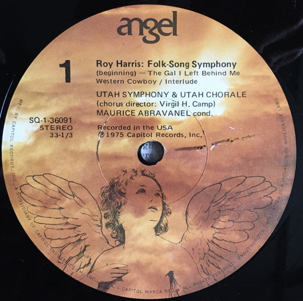 Roy Harris, Maurice Abravanel Conducting The Utah Symphony* & Utah Chorale : Folk-Song Symphony (LP, Album, Quad)