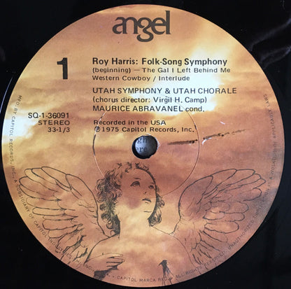 Roy Harris, Maurice Abravanel Conducting The Utah Symphony* & Utah Chorale : Folk-Song Symphony (LP, Album, Quad)