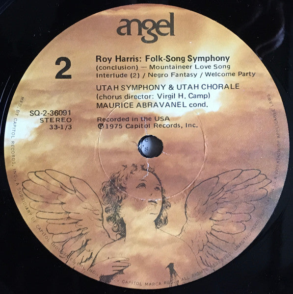 Roy Harris, Maurice Abravanel Conducting The Utah Symphony* & Utah Chorale : Folk-Song Symphony (LP, Album, Quad)