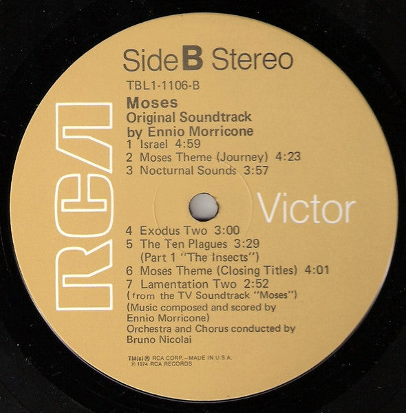 Ennio Morricone : Moses (Original Motion Picture Soundtrack) (LP)