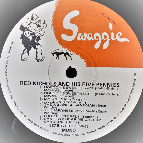 Red Nichols And His Five Pennies : Red Nichols And His Five Pennies Volume Two 1927-1928 (LP, Comp, Mono)