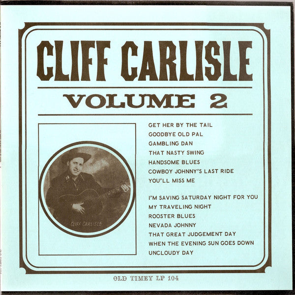 Cliff Carlisle : Volume 2 (LP, Comp)