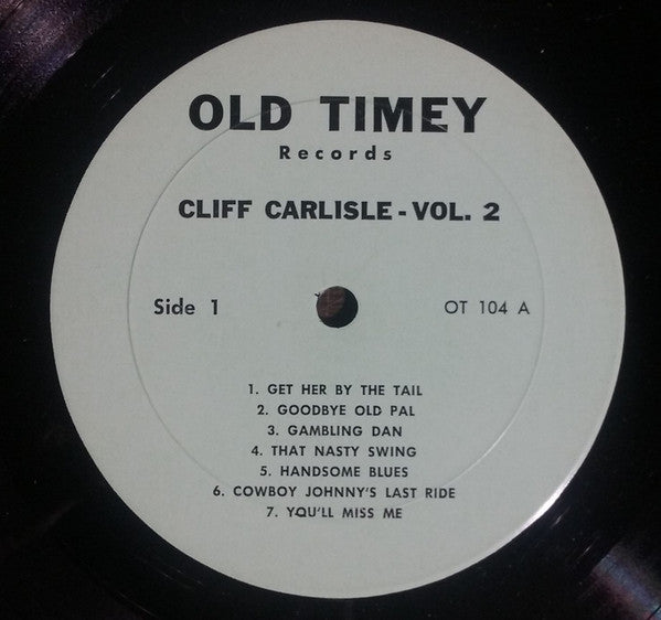 Cliff Carlisle : Volume 2 (LP, Comp)