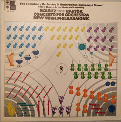 Boulez* Conducts Bartók*, New York Philharmonic : Concerto For Orchestra (LP, Album, Quad, Gat)