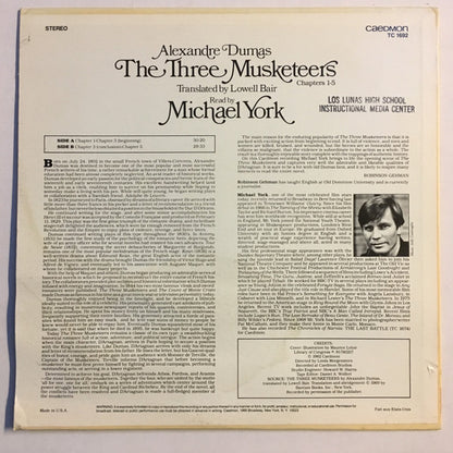 Alexandre Dumas : The Three Musketeers  (LP, Album)