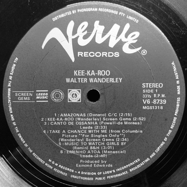 Walter Wanderley : Kee-Ka-Roo (LP, Album)