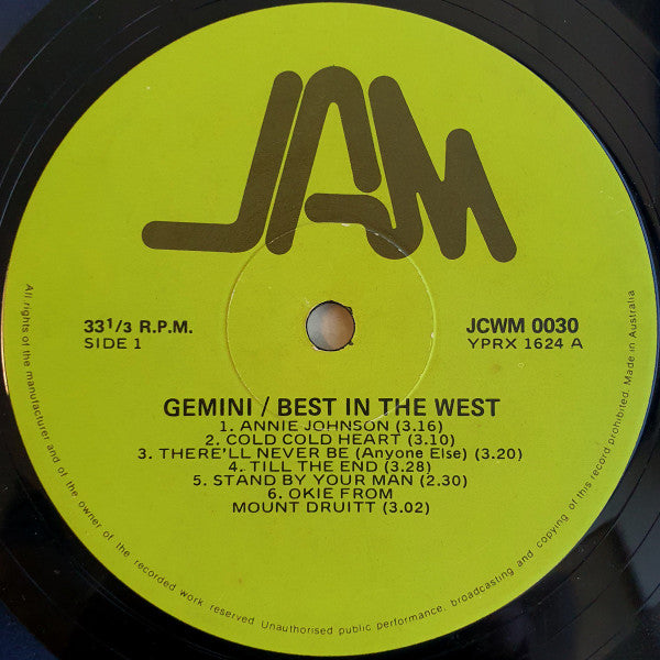 Gemini (119) : The Best In The West (LP, Album)