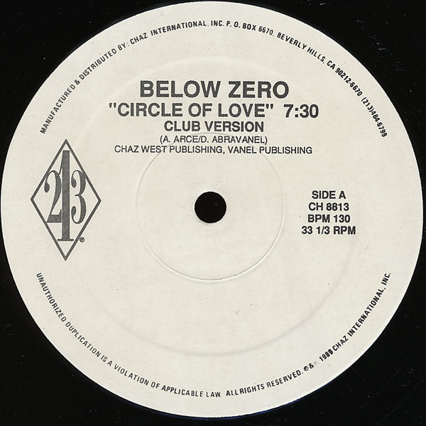 Below Zero : Circle Of Love (12")