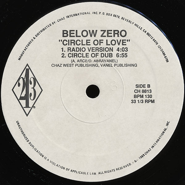 Below Zero : Circle Of Love (12")