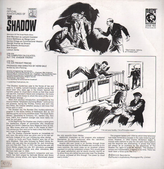 The Shadow Radio Program : The Official Adventures Of The Shadow (LP, Album)