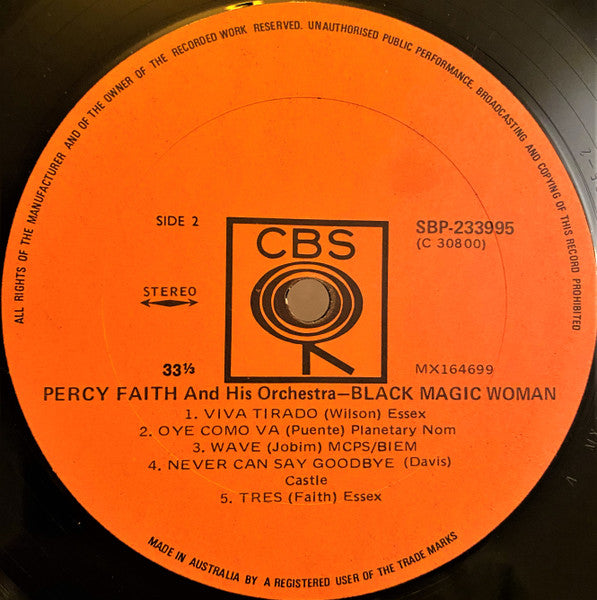 Percy Faith & His Orchestra, Percy Faith : Black Magic Woman (LP, Album)