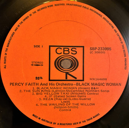 Percy Faith & His Orchestra, Percy Faith : Black Magic Woman (LP, Album)