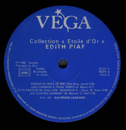 Edith Piaf : Edith Piaf (LP, Album)