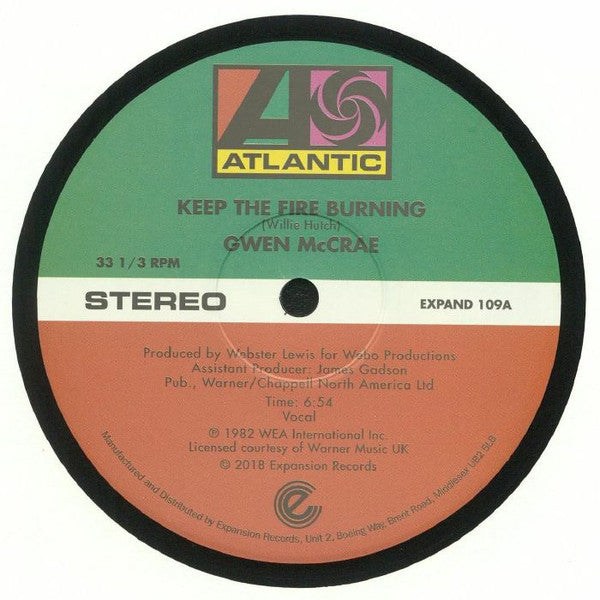 Gwen McCrae : Keep The Fire Burning / Funky Sensation (12", RE)