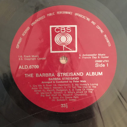 Barbra Streisand : The Barbra Streisand Album (LP, Album)