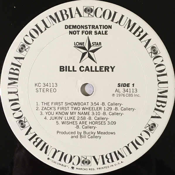 Will Callery : Bill Callery (LP, Album, Promo)