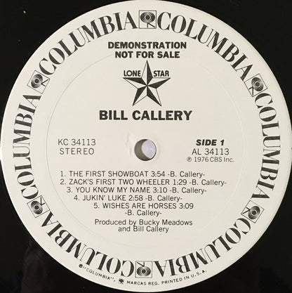 Will Callery : Bill Callery (LP, Album, Promo)