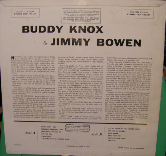 Buddy Knox & Jimmy Bowen : Buddy Knox & Jimmy Bowen (LP, Album)