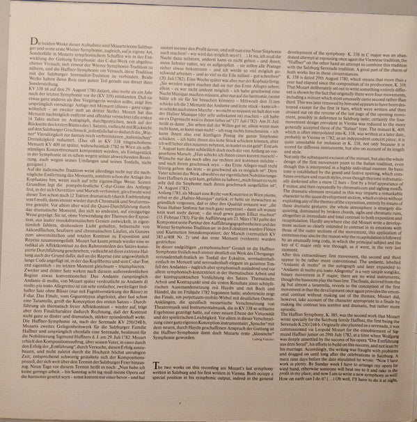 Wolfgang Amadeus Mozart - Concertgebouworkest, Nikolaus Harnoncourt : Symphonies Nr.35 »Haffner« & Nr.34 (LP, Blu)