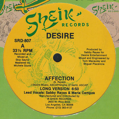 Desire (2) : Affection (12")