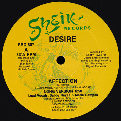Desire (2) : Affection (12")