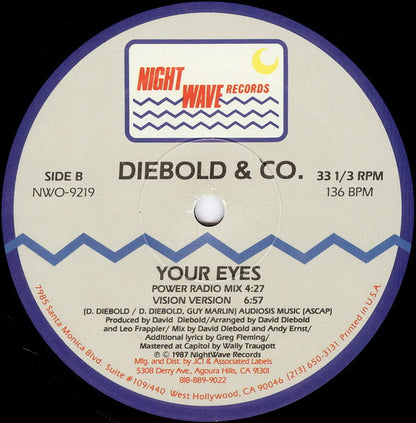 Diebold & Co. : Your Eyes (12")