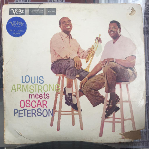 Louis Armstrong, Oscar Peterson : Louis Armstrong Meets Oscar Peterson (LP, Album, Mono)