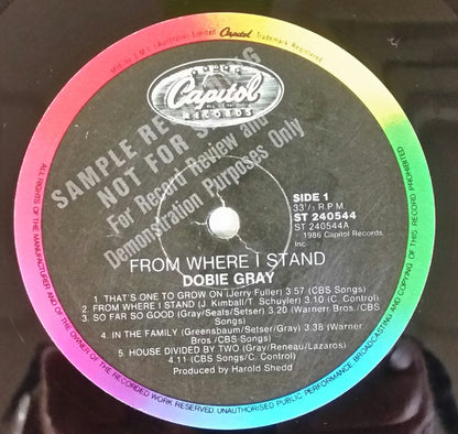 Dobie Gray : From Where I Stand (LP, Album, Promo)