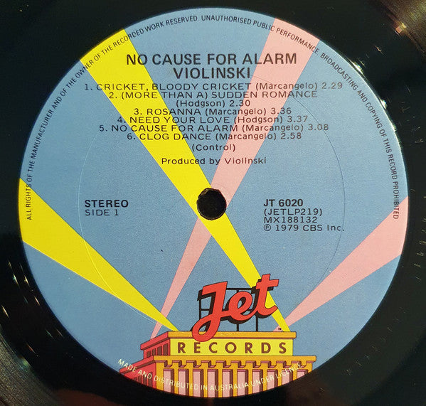 Violinski : No Cause For Alarm (LP, Album)