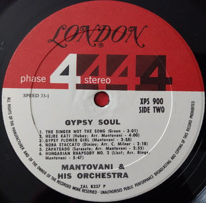 Mantovani And His Orchestra : Gypsy Soul (LP, Album, Gat)
