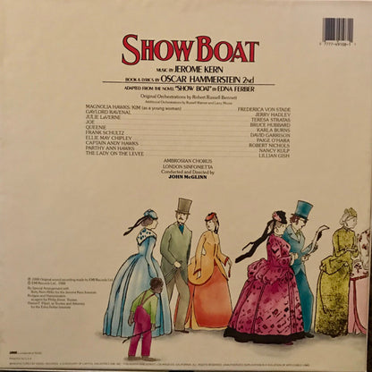 Frederica von Stade, Jerry Hadley, Bruce Hubbard, Paige O'Hara, David Garrison, Karla Burns, Robert Nichols, Nancy Kulp, Lillian Gish (2), Teresa Stratas, The Ambrosian Opera Chorus, London Sinfonietta Conducted By John McGlinn : Show Boat (3xLP, Album + Box, Album)