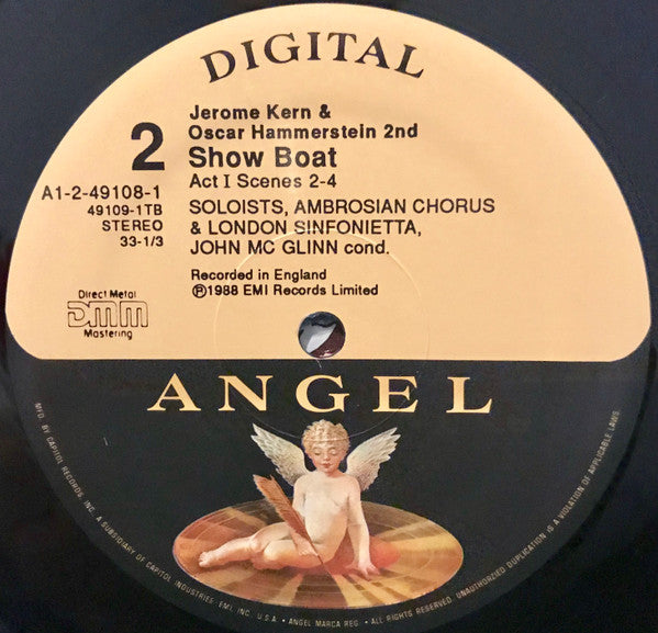 Frederica von Stade, Jerry Hadley, Bruce Hubbard, Paige O'Hara, David Garrison, Karla Burns, Robert Nichols, Nancy Kulp, Lillian Gish (2), Teresa Stratas, The Ambrosian Opera Chorus, London Sinfonietta Conducted By John McGlinn : Show Boat (3xLP, Album + Box, Album)