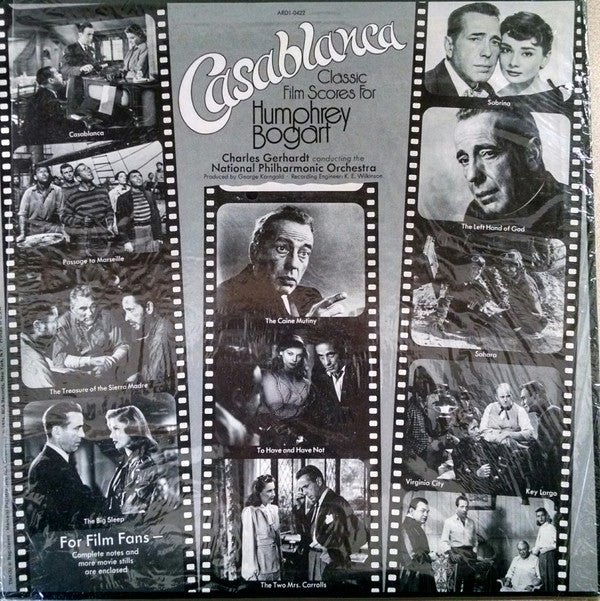 Charles Gerhardt, National Philharmonic Orchestra : Casablanca - Classic Film Scores For Humphrey Bogart  (LP, Quad)