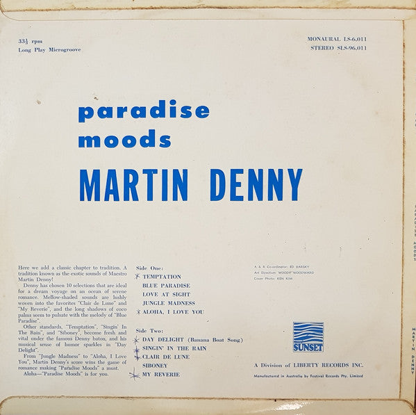Martin Denny : Paradise Moods (LP, Comp)