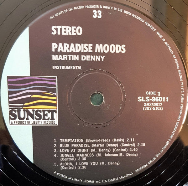 Martin Denny : Paradise Moods (LP, Comp)