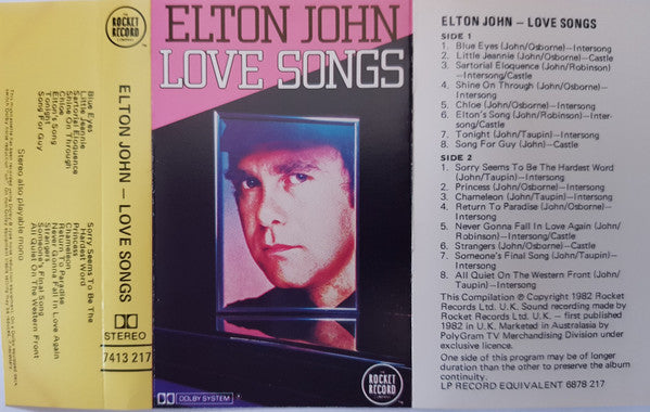 Elton John : Love Songs (Cass, Comp)