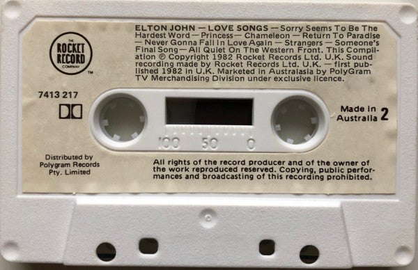 Elton John : Love Songs (Cass, Comp)