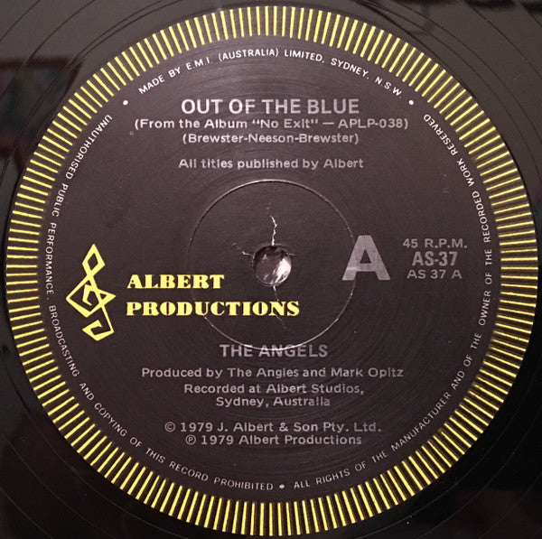 The Angels : Out Of The Blue (12", Maxi, Bla)