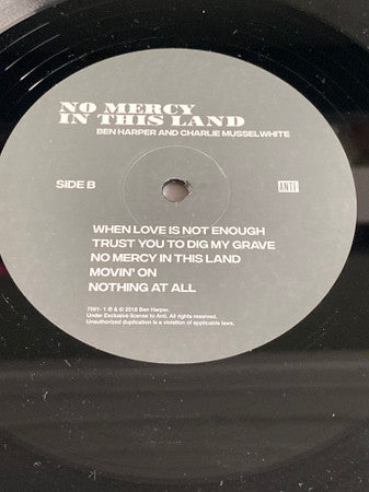 Ben Harper And Charlie Musselwhite : No Mercy In This Land (LP, Album, 180)