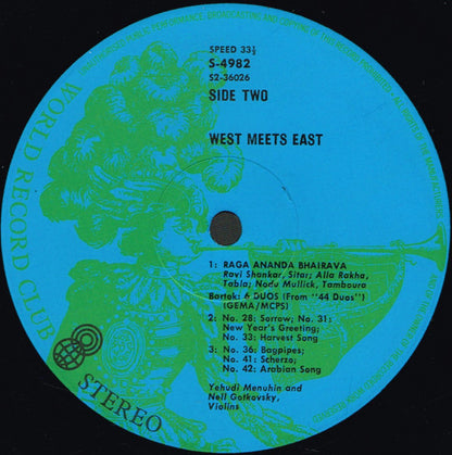 Yehudi Menuhin & Ravi Shankar : West Meets East (LP, Album, Club)