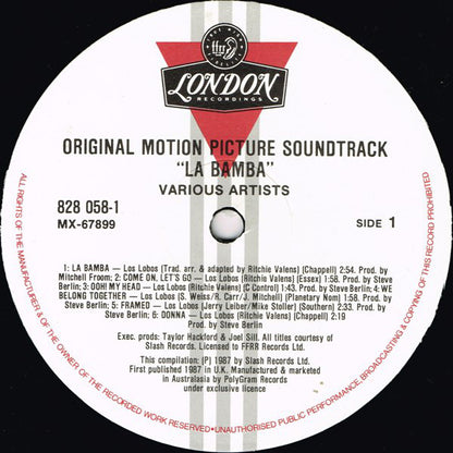 Various : La Bamba - Original Motion Picture Soundtrack (LP, Comp)