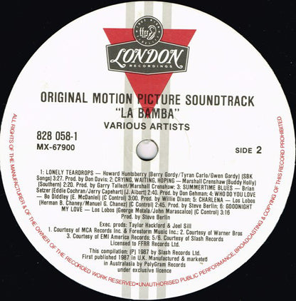 Various : La Bamba - Original Motion Picture Soundtrack (LP, Comp)