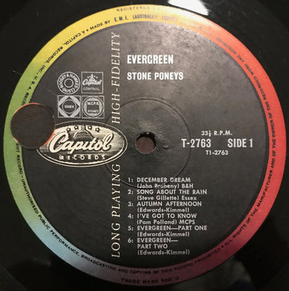 The Stone Poneys : Evergreen (LP, Album, Mono)