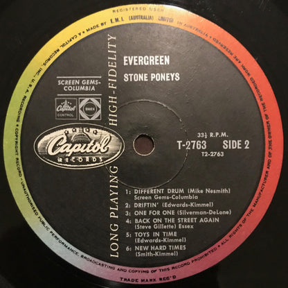 The Stone Poneys : Evergreen (LP, Album, Mono)