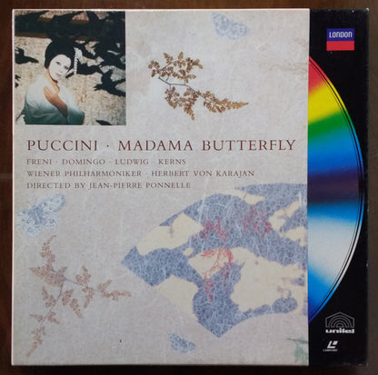 Giacomo Puccini / Mirella Freni · Placido Domingo · Christa Ludwig / Robert Kerns, Wiener Philharmoniker, Herbert von Karajan Directed By Jean-Pierre Ponnelle : Madama Butterfly (2xLaserdisc, 12", Album, NTSC + Box)