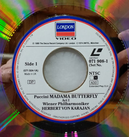 Giacomo Puccini / Mirella Freni · Placido Domingo · Christa Ludwig / Robert Kerns, Wiener Philharmoniker, Herbert von Karajan Directed By Jean-Pierre Ponnelle : Madama Butterfly (2xLaserdisc, 12", Album, NTSC + Box)