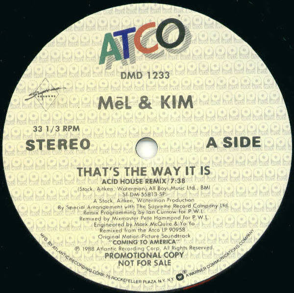 Mel & Kim : That's The Way It Is (12", Promo)