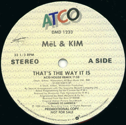 Mel & Kim : That's The Way It Is (12", Promo)